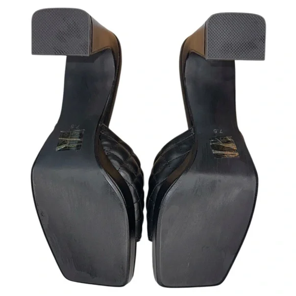 NWOT Jeffrey Campbell Nana Quilted Platform
Mule Heels In Black Size 7.5 - Picture 9 of 11